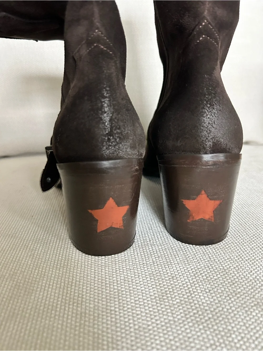 New Free People Lady Lonestar Western Suede Boots - Picture 7 of 9
